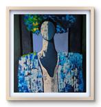 Miguel de Miguel - La Dama de azul silente XXL, Antiek en Kunst