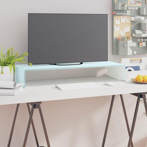 vidaXL Meuble TV/Support pour moniteur 80x30x13 cm verre, Maison & Meubles, Armoires | Mobilier de télévision, Neuf, Envoi