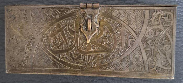 Sieradendoos - Islamitische kalligrafie - Brons, Antiek en Kunst, Kunst | Niet-Westerse kunst