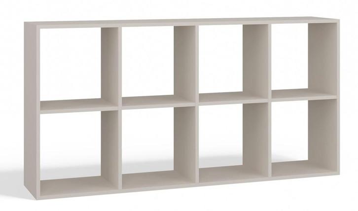 Vakkenkast creme 8 vakken (Boekenkasten, Woonkamer), Huis en Inrichting, Kasten | Boekenkasten, 25 tot 50 cm, Nieuw, Overige houtsoorten