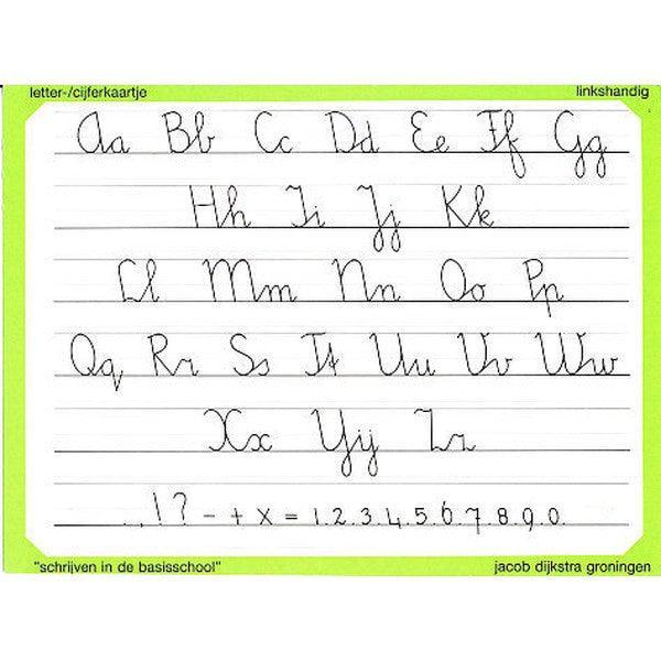 Schrijven in de basisschool Letter en Cijferkaart linkshandi, Boeken, Schoolboeken, Verzenden
