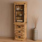 Buffetkast Mangohout Milan 65x200 Recht, Huis en Inrichting, Kasten | Buffetkasten, Nieuw, 50 tot 100 cm, Industriële meubels