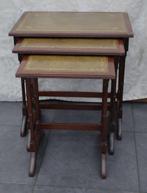 Table dappoint (3) - Acajou, Cuir - Trois tables dappoint