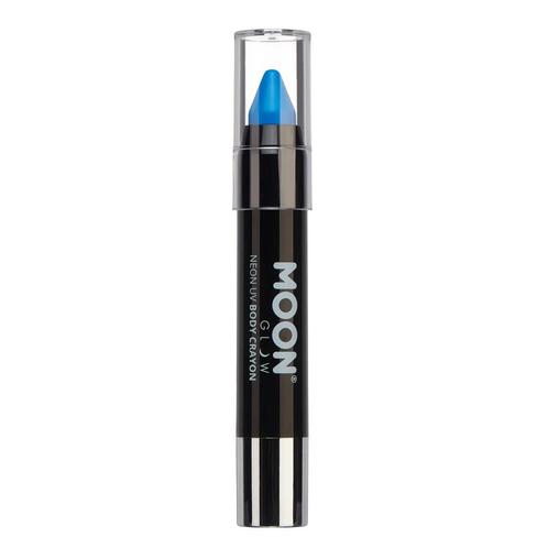Moon Glow Intense Neon UV Body Crayons Intense Blue 3.2g, Hobby en Vrije tijd, Feestartikelen, Nieuw, Verzenden