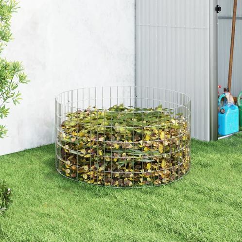 vidaXL Compostbak Ø100x50 cm gegalvaniseerd staal, Tuin en Terras, Overige Tuin en Terras, Nieuw, Verzenden