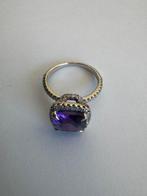 Bague - 14 carats Or blanc Améthyste - Diamant - Bague en, Nieuw