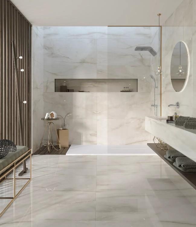 Chamonix nacar Geel Goud hoogglans 120x120 vloertegels, Doe-het-zelf en Bouw, Tegels, Ophalen of Verzenden