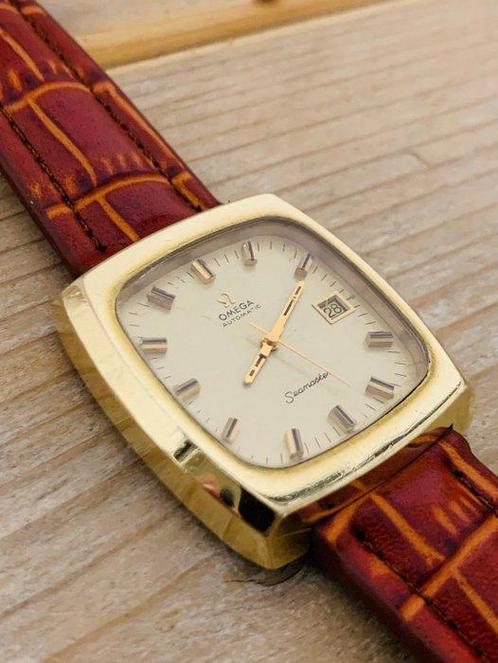 Omega - Seamaster Automatic - Big square TV - Zonder, Handtassen en Accessoires, Horloges | Heren