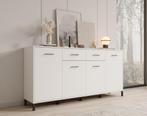 Meubella Dressoir 183x40x90 wit | Opbergkast met lades, Verzenden, Nieuw, 25 tot 50 cm, 150 tot 200 cm