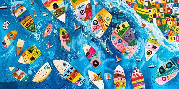 Felix van Horst - Aqua Abstractions (XXL), Antiek en Kunst, Kunst | Designobjecten