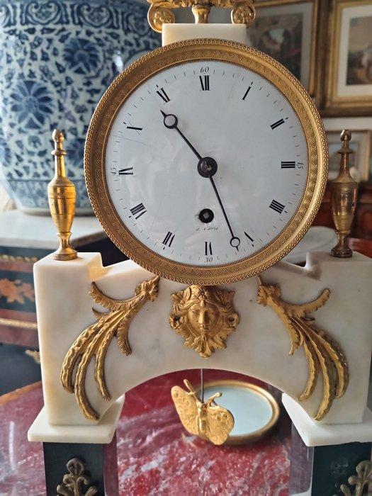 Pendule - Brons, Marmer - 1750-1800, Antiquités & Art, Antiquités | Horloges