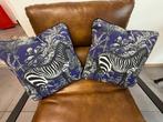 Set van 2 Fluwelen Kussenslopen 40x40 cm – Zebras in de