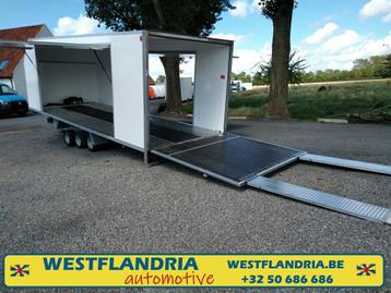 Kantelbare gesloten autotrailer met elektrische lier disponible aux enchères