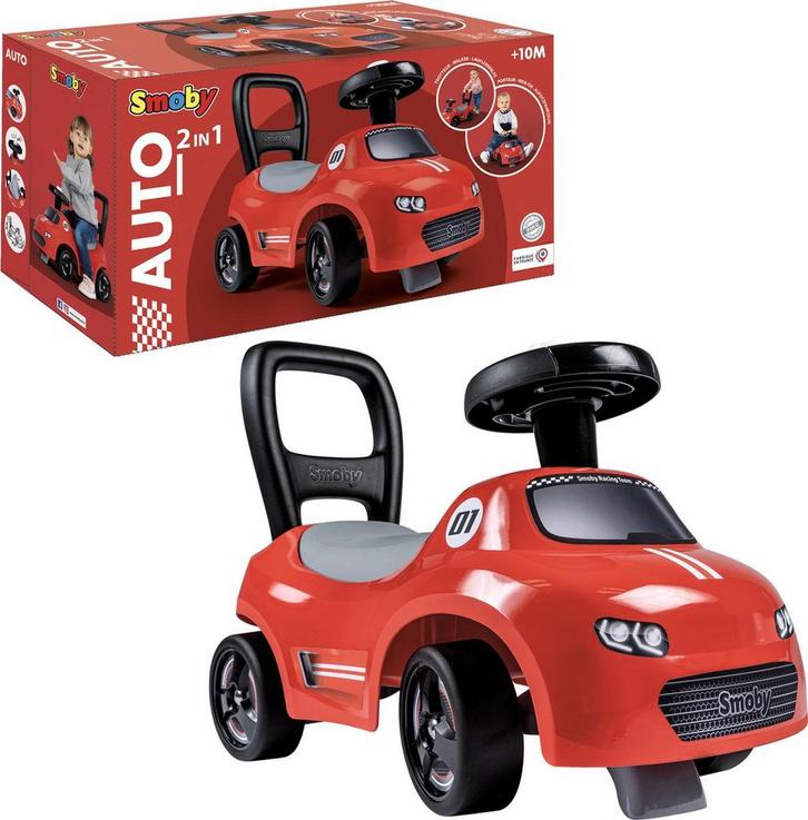 Smoby - Auto - Ride-On - Rood - Loopwagen - Vanaf 10m, Kinderen en Baby's, Speelgoed | Duplo en Lego, Verzenden