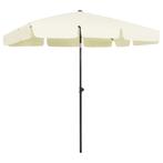 vidaXL Strandparasol 200x125 cm zandgeel, Tuin en Terras, Verzenden, Nieuw