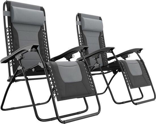 Tweedekans | LifeGoods Ligstoelen Comfort - Opvouwbaar -, Tuin en Terras, Tuinsets en Loungesets, Ophalen of Verzenden