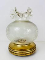 Kaarsenhouder Antieke Franse glas theelichthouder voet Art, Antiek en Kunst