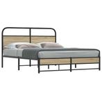 vidaXL Bedframe zonder matras bewerkt hout gerookt eiken, Verzenden, Nieuw