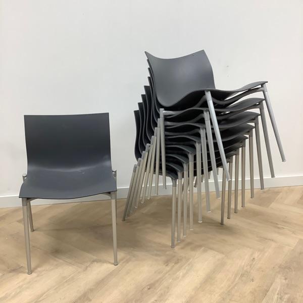 Design stoel Driade Aleph, stapelstoel, antraciet - grijs, Huis en Inrichting, Stoelen, Zwart, Gebruikt, Eén