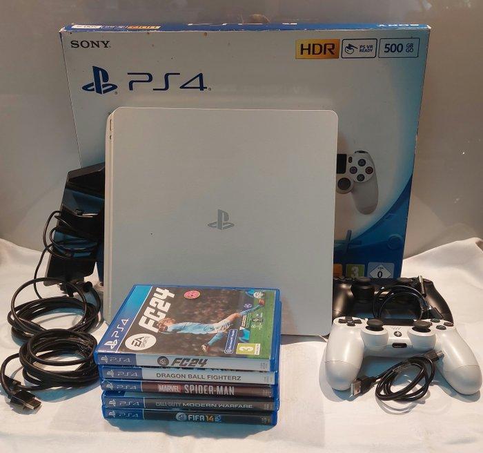 Sony - Playstation 4 (PS4) - Slim Glacier White with Dragon, Games en Spelcomputers, Spelcomputers | Overige Accessoires