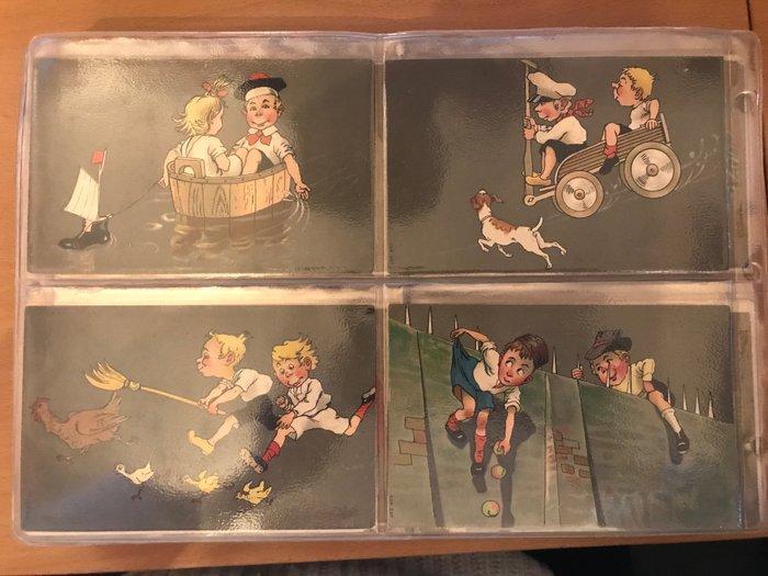 États-Unis - Fantaisie - Collection dans des feuilles en, Verzamelen, Postkaarten | Buitenland