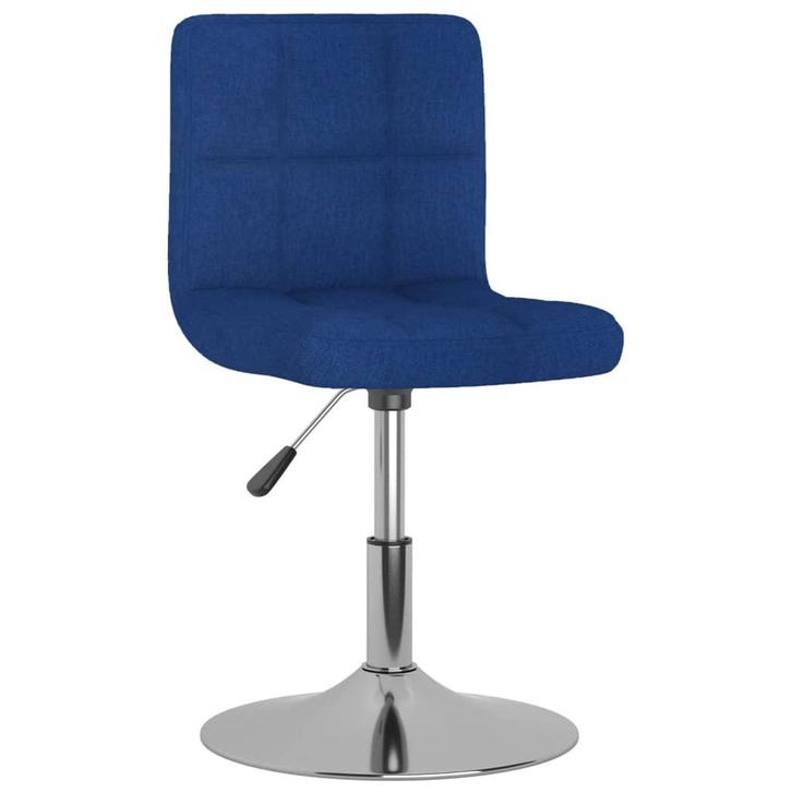 vidaXL Eetkamerstoel draaibaar stof blauw, Huis en Inrichting, Stoelen, Nieuw, Verzenden