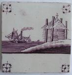 Tegel - Stoom-radarboot - 1750-1800, Antiek en Kunst