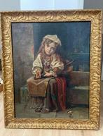 Franse school (XIX) - Portret van een jong meisje - after, Antiek en Kunst