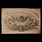 Stefano Della Bella (1610-1664) - Cartouche con Trofei di