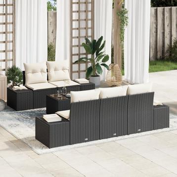 vidaXL 6-delige Sofa Set voor in de Tuin met Kussens in, Verzenden