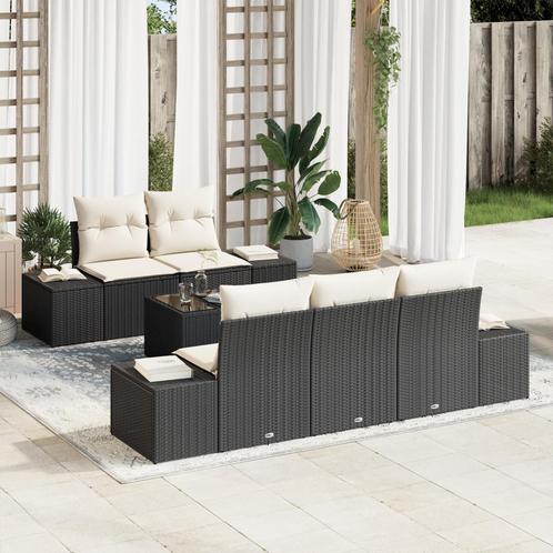 vidaXL 6-delige Sofa Set voor in de Tuin met Kussens in, Tuin en Terras, Tuinsets en Loungesets, Nieuw, Verzenden