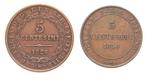 Italie. Vittorio Emanuele II. 5 Centesimi 5 Centesimi 1826, Postzegels en Munten