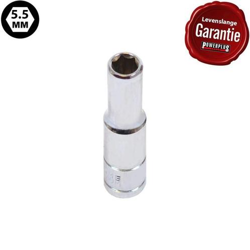 Metrische lange dop 1/4 inch – 5,5 mm. zeskant dop – 5 cm., Doe-het-zelf en Bouw, Gereedschapskisten, Ophalen of Verzenden