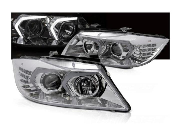 LED koplampen Chrome geschikt voor BMW E90 E91, Auto-onderdelen, Verlichting, Nieuw, BMW, Verzenden