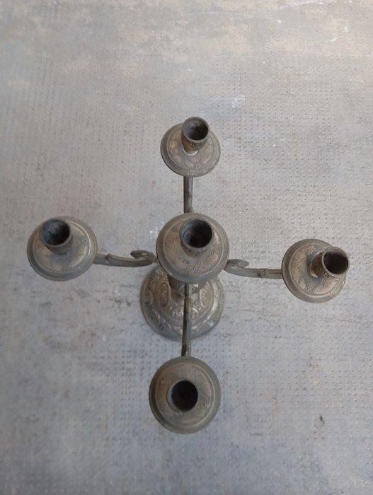 Kandelaber (2) - Brons - antieke kandelaars, Antiek en Kunst, Curiosa en Brocante