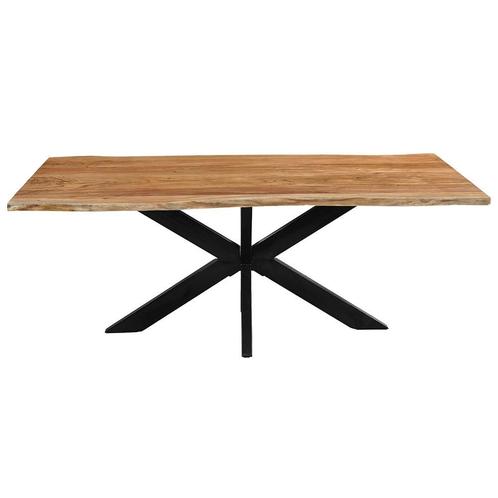 Acaciahouten Eettafel Rechthoek Edge 200x100 cm, Huis en Inrichting, Tafels | Eettafels, Nieuw, Overige houtsoorten, Rechthoekig
