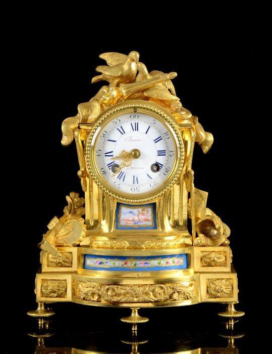 Commode / mantelklok - geen reserveprijs - S. Marti, Antiquités & Art, Antiquités | Horloges