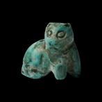 Ancienne Chinoise Extrêmement Rare Turquoise Chat Perle