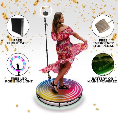 360 Photo Booth - 100cm, Audio, Tv en Foto, Professionele apparaten, Verzenden