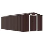 vidaXL Tuinschuur 257x489x181 cm metaal bruin, Tuin en Terras, Verzenden, Nieuw