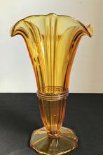 Scailmont - Vaas - Amberkleurig persglas - Art Deco