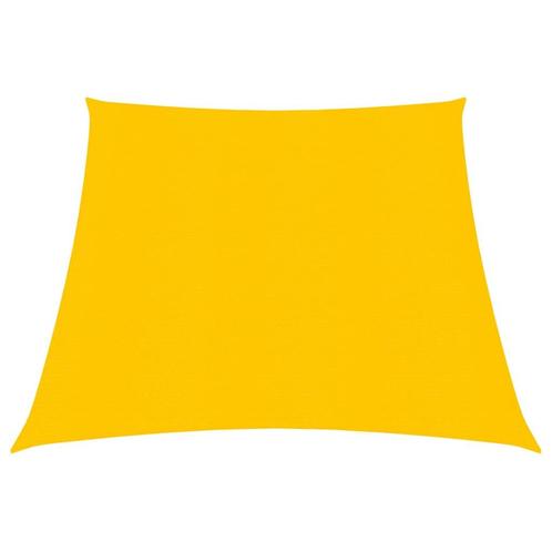 vidaXL Zonnezeil 160 g/m² 3/4x3 m HDPE geel, Tuin en Terras, Parasols, Nieuw, Verzenden