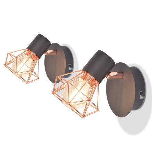 vidaXL Wandlampen 2 st met LED 8 W, Huis en Inrichting, Lampen | Wandlampen, Nieuw, Verzenden