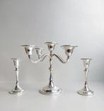 Kandelaar (3) - Verzilverd - Verzilverde kandelaars, Antiek en Kunst