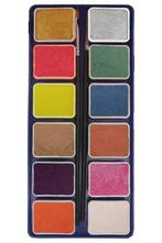 PXP Palet Metallic Colours 12 X 6gr With 2 Brushes ( Liner S, Hobby & Loisirs créatifs, Verzenden