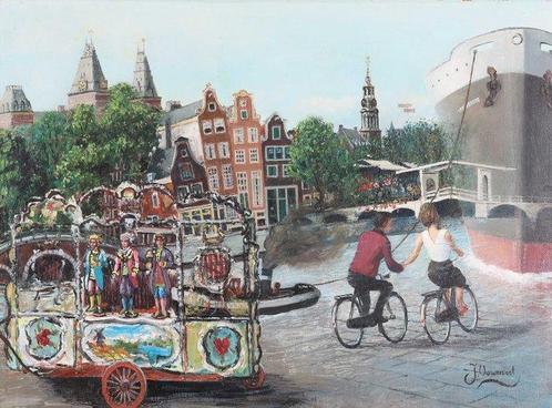 Jan Ouwersloot (1902-1975) - Stad in beweging, Antiek en Kunst, Kunst | Schilderijen | Klassiek