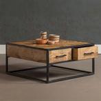 Salontafel Mangohout Gwenn 80x80 cm, Huis en Inrichting, Verzenden, Nieuw, Industriële meubels, Overige vormen
