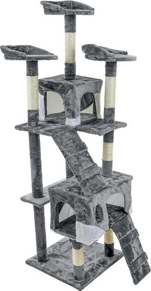 Krabpaal & speelhuis XXL - katten - grijs - 170 cm hoog -..., Dieren en Toebehoren, Krabmeubelen, Nieuw, Ophalen of Verzenden