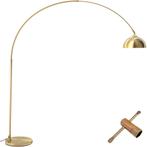 tectake Booglamp Arcus, staal, retro-stijl, 60W - goud, Verzenden, Nieuw