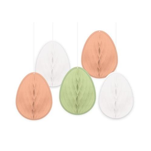 Honeycomb Paaseieren 15cm 5st, Hobby en Vrije tijd, Feestartikelen, Nieuw, Verzenden